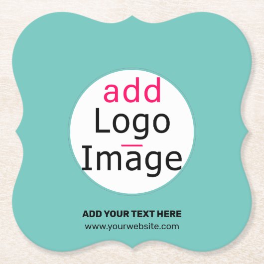 Trendy berufliches Logo, fein, fein grün Untersetzer (Vorderseite)