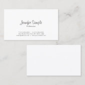 Trendy berufliches Minimalistisches elegantes Visitenkarte (Vorne/Hinten)