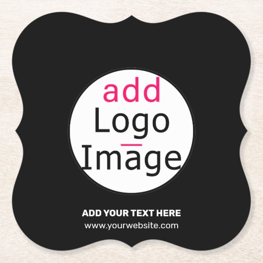 Trendy berufliches, modernes, anpassbares Logo sch Untersetzer (Vorderseite)
