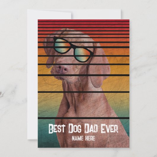 TRENDY BEST DOG VATER JE VATER DAY GIFT EINLADUNG (Vorderseite)