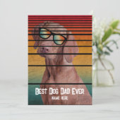 TRENDY BEST DOG VATER JE VATER DAY GIFT EINLADUNG (Stehend Vorderseite)