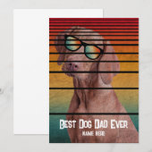 TRENDY BEST DOG VATER JE VATER DAY GIFT EINLADUNG (Vorne/Hinten)