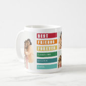Trendy Best Friends Forever Foto Collage Kaffeetasse (Vorderseite Links)