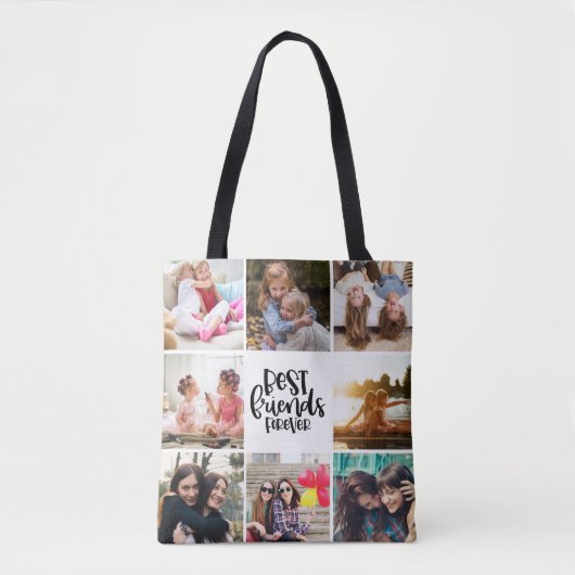 Trendy Best Friends Forever Foto Collage Tasche (Vorderseite)