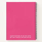 Trendy Best Friends Forever Foto Collage Zitat Notizblock (Rückseite)