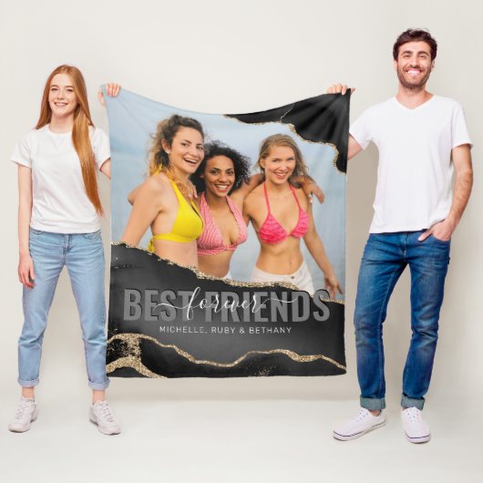 Trendy Best Friends Forever Foto Fleecedecke (Beispiel)