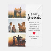 Trendy Best Friends Foto Collage & Quote Fleecedecke (Vorderseite)