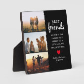 Trendy Best Friends Foto Collage & Quote Fotoplatte (Vorderseite)