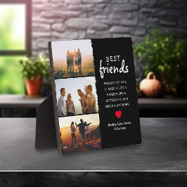 Trendy Best Friends Foto Collage & Quote Fotoplatte