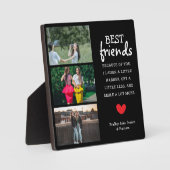 Trendy Best Friends Foto Collage & Quote Plaque Fotoplatte (Vorderseite)