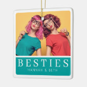 Trendy Best Friends Foto doppelseitig Keramikornament (Links)