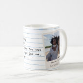 Trendy Best Friends Foto Notebook Letter Message Kaffeetasse (VorderseiteRechts)