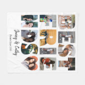 Trendy Best Friends Herzenslust 12 FotoCollage Fleecedecke (Vorderseite (Horizontal))