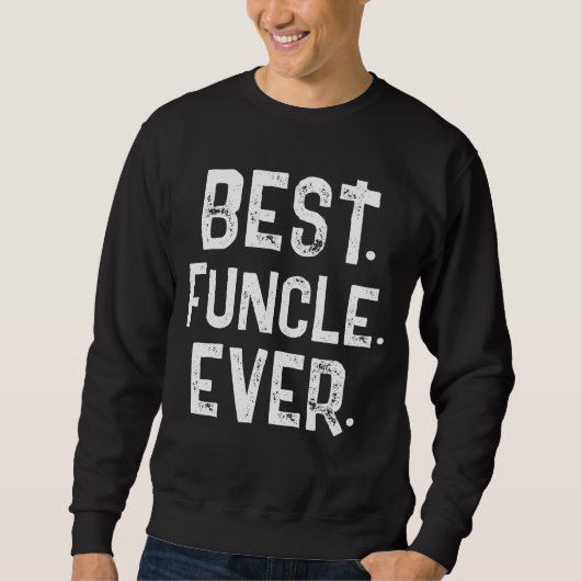 TRENDY BEST FUNCLE JE WHITE TYPOGRAPHY SWEATSHIRT (Vorderseite)