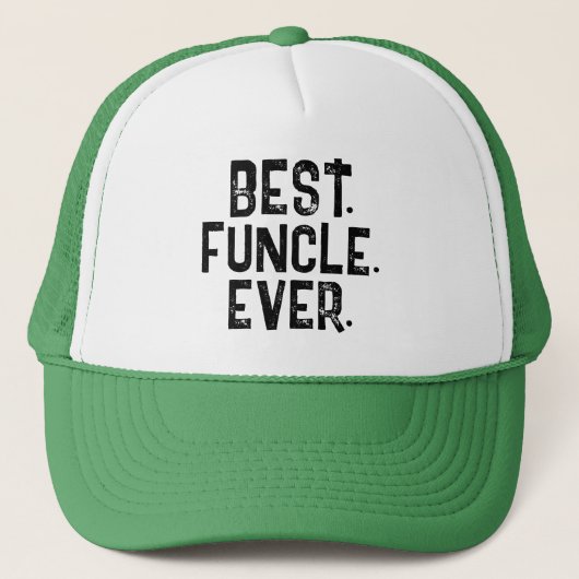 TRENDY BEST FUNCLE JE WHITE TYPOGRAPHY TRUCKERKAPPE (Vorderseite)