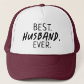 TRENDY BEST HUSBAND JE BLACK TYPOGRAPHY TRUCKERKAPPE (Vorderseite)