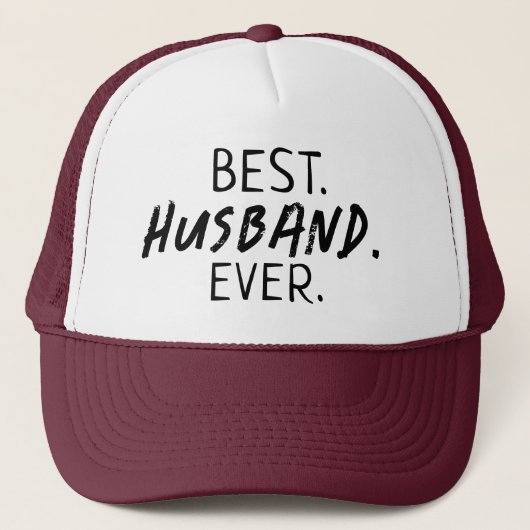 TRENDY BEST HUSBAND JE BLACK TYPOGRAPHY TRUCKERKAPPE (Vorderseite)
