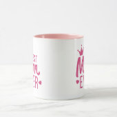 Trendy Best Mama je Pink Typografy Tasse (Zentrum)