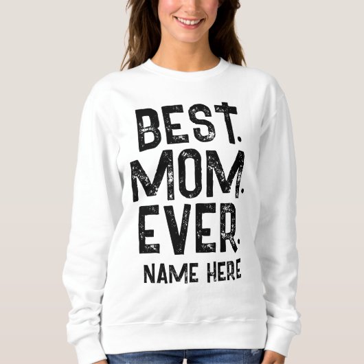 TRENDY BEST MAMA JE SCHWARZE TYPOGRAPHIE SWEATSHIRT (Vorderseite)