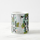 Trendy Best Mama je White Floral Moderne Kaffeetasse (Mittel)