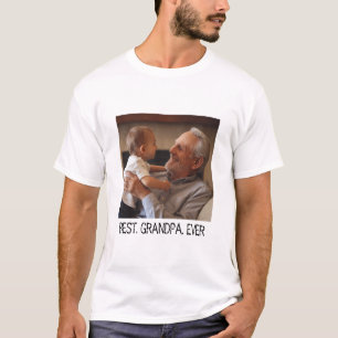 Trendy Best Opa je Custom Family Foto T-Shirt