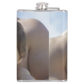 Trendy Best Vater Jeden Vatertag Foto Flachmann (Rückseite)