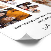 Trendy BESTE FREUNDIN Best Friend Chic Modern Foto Poster (Ecke)