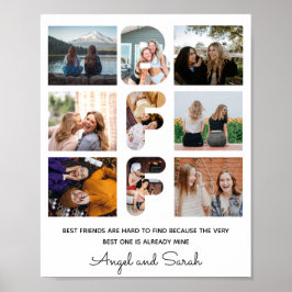 Trendy BESTE FREUNDIN Best Friend Chic Modern Foto Poster