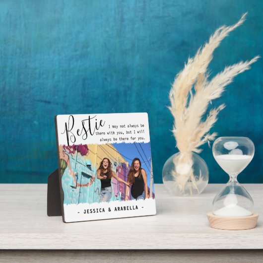 Trendy Bestie Quote Foto Personalisierte BESTE FRE Fotoplatte (InSitu)