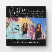 Trendy Bestie Quote Foto Personalisierte BESTE FRE Fotoplatte (Vorderseite)