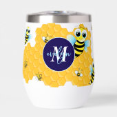 Trendy Big Blue Eyes Bee & Hives (Vorderseite)