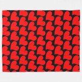 TRENDY BIG RED HEART ROMANTIC VALENTINE FLEECEDECKE (Vorderseite (Horizontal))