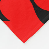TRENDY BIG RED HEART ROMANTIC VALENTINE FLEECEDECKE (Ecke)