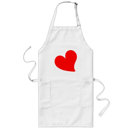 TRENDY BIG RED HEART ROMANTIC VALENTINE LANGE SCHÜRZE (Vorne)