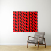 TRENDY BIG RED HEART ROMANTIC VALENTINE WANDTEPPICH (Beispiel (Horizontal))