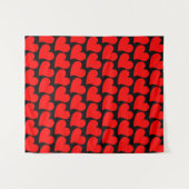 TRENDY BIG RED HEART ROMANTIC VALENTINE WANDTEPPICH (Vorderseite (Horizontal))