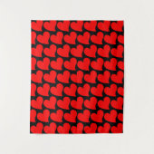 TRENDY BIG RED HEART ROMANTIC VALENTINE WANDTEPPICH (Vorderseite)