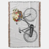 Trendy Bike Blume Rad werfen Decke (Vorderseite Vertikal)
