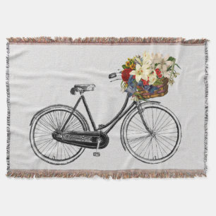 Trendy Bike Blume Rad werfen Decke