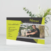 Trendy Bild-Foto-Einladung Einladung (Stehend Vorderseite)