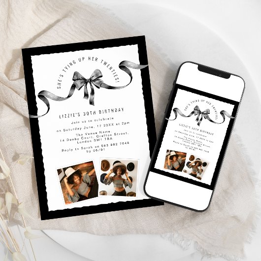 Trendy bindet ihre zwanzigjährige Geburtstagsparty Einladung