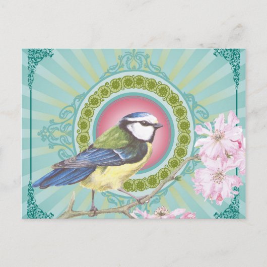 Trendy Bird...postcard Postkarte (Vorderseite)