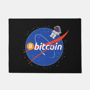 Trendy Bitcoin Astronaut Space Crypto Fußmatte