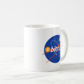 Trendy Bitcoin Astronaut Space Crypto Kaffeetasse (VorderseiteRechts)