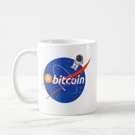 Trendy Bitcoin Astronaut Space Crypto Kaffeetasse