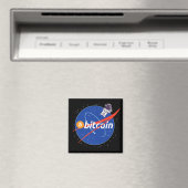 Trendy Bitcoin Astronaut Space Crypto Magnet (In Situ (Geschirrspüler))