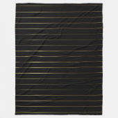 Trendy Black and Gold gestreift Elegantes Design Fleecedecke (Vorderseite)