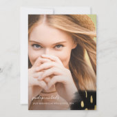 Trendy Black and Gold Splashes Graduation Party Einladung (Vorderseite)