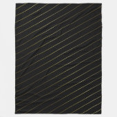 Trendy Black and Gold Streifen glamouröses Design Fleecedecke (Vorderseite)