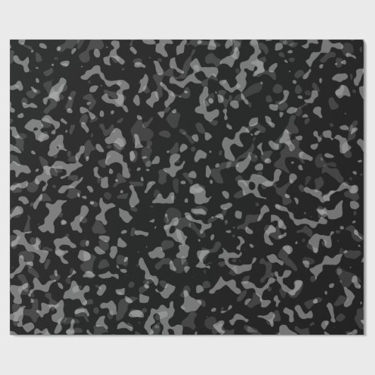 Trendy Black and Gray Camouflage Pattern Geschenkpapier (Flach)